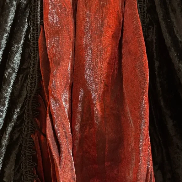 inCharacter Black & Red Lace-Up Gothic Vampire Dress Small - Picture 4 of 16